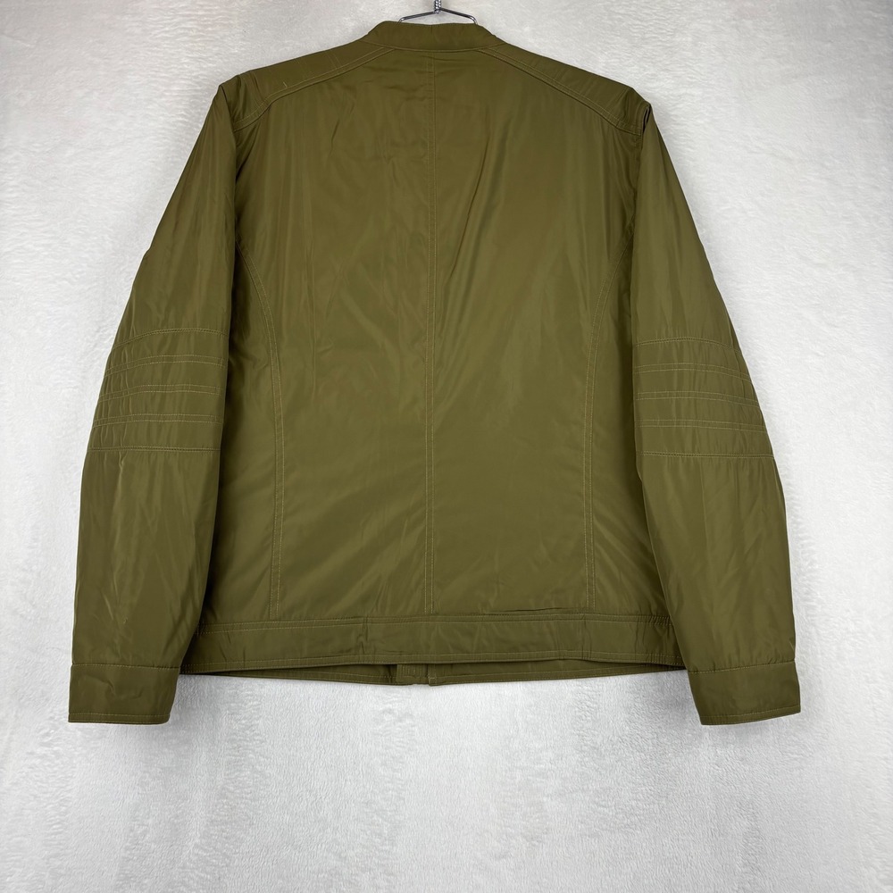 Lucky Brand Mens Olive Green Cafe Racer Moto Jacket Large Quilted Lining - Picture 6 of 9